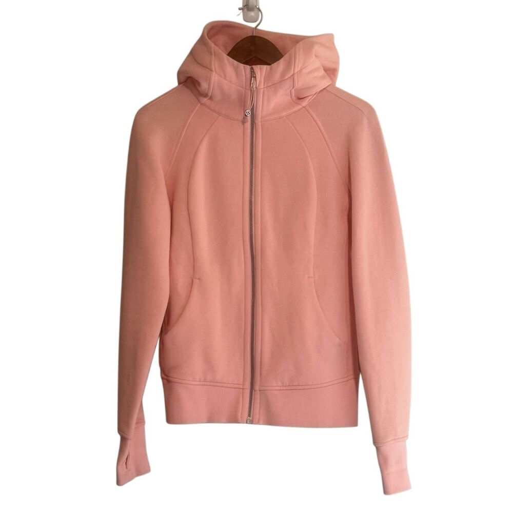 Lululemon Scuba Full Zip Hoodie Jacket Strawberry Milkshake Athletic Thumbhole 6